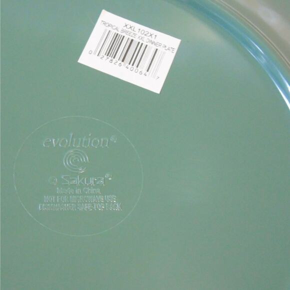 NEW Sakura Evolution PALM TREE DINNER PLATE 11.8" Melamine Tropical Breeze NWT - Picture 4 of 5